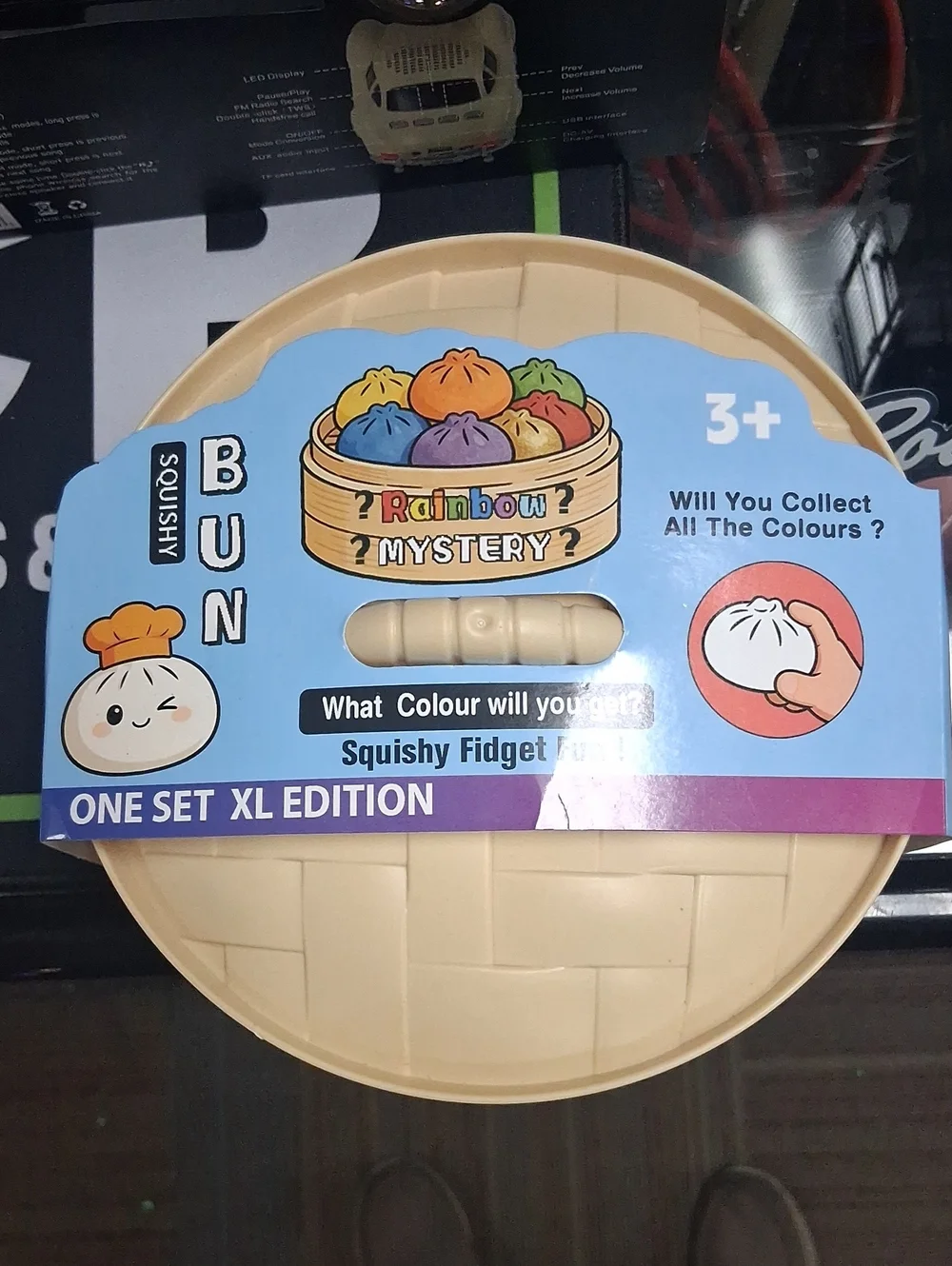 XL-Squishy Bun Rainbow Mystery Fidget Toy - Beige